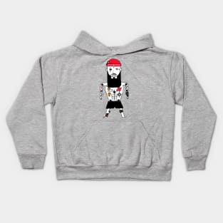 Tattooed Bearded Sailor Kids Hoodie